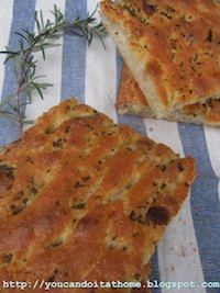 Focaccia with herb oil
