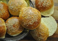 Easy Sesame Hamburger Buns