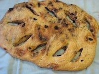 Fougasse with Olives, Rosemary and Orange