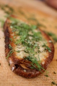 herb dusted sourdough croutons