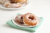 Soft and fluffy glazed donuts