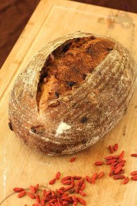 light rye with goji berries and pine nuts