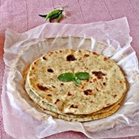 Sourdough Mint Paratha / flatbread