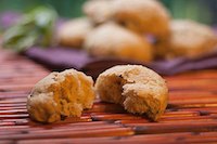 Pesto Potato Rolls with a Salt Crust