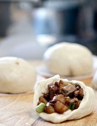 Steam Bao With Chicken And Mushroom Filling
