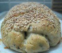 Black Olive And Marjoram Semolina Bread