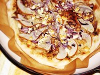 Pear, Blue Cheese And Red Onion Pizza