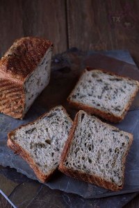 30% Rye Sourdough Cream Loaf With Arugula