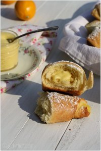 Meyer Lemon Curd Brioche Crescents