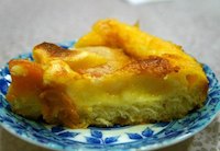Peach Yeast Tart With Whipping Cream Topping