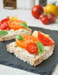 Toast With Mascarpone And Tomato