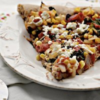 Mexican Pizza With Kale And Chipotle-Tomato Sauce