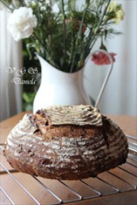 Bread With Walnuts, Plums, Blueberries And Wine