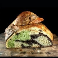 Chocolate And Pistachio Marble Challah