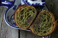 Matcha Croissant With Sourdough Starter