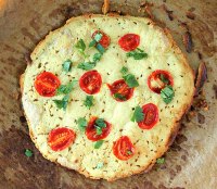 Oat And Rice Pizza Crust W/ Lentil Hummus. GF