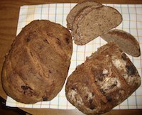Whole Wheat Sourdough With Flax Seeds And Dates