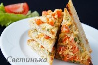 Sandwich With Tomatoes And Cheese