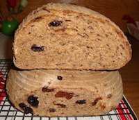 Cherries,Prunes And Flax Seeds Sourdough Bread