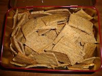 Sourdough Crackers With Chia Seeds And Coconut Oil