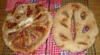 Sourdough Fougasse With Prosciutto And Mozzarella