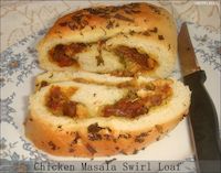 Chicken Masala Swirl Loaf