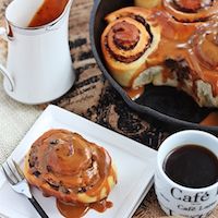 Chocolate Rolls With Coffee Icing