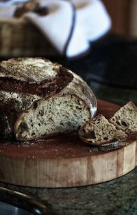 Wholewheat-Rye Bread With Flax And Sunflower Seeds