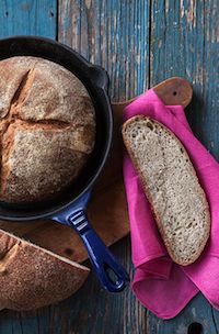 Wheat-Rye Sourdough In A Cast-Iron Skillet