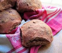 Beetroot & Walnut Bread Rolls