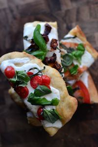 Focaccia Caprese With Smoked Mozzarella