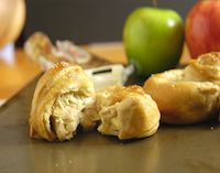 Cider Pretzel Knots Stuffed With Apples And Cheese