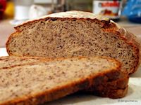 Leinsamen Sauerteig Mischbrot