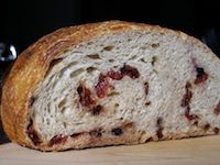 No-Knead Chocolate Cherry Berry Bread