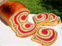 Whole Wheat Beet And Spinach Swirl Bread (Vegan)