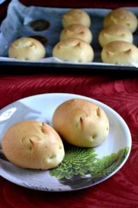 Eggless Bunny Dinner Rolls