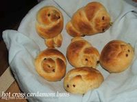 Hot Cross Cardamom Buns