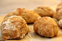 No Knead Rustic Dinner Rolls