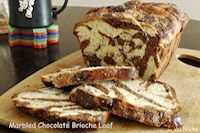 Marbled Chocolate Brioche Loaf