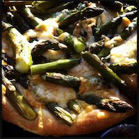 Asparagus & Cheese Fondue Pizza With A Biga