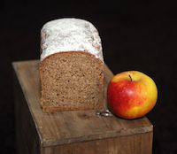 Organic Wholemeal Rye Bread With Mashed Apples