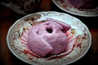 Purple Sweet Potato Rose Bao