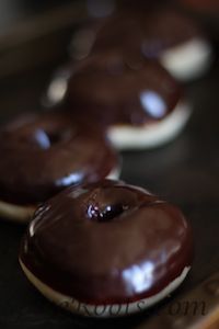 Baked Doughnuts With Chocolate Glaze