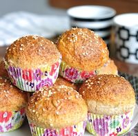 Sunflower Anise Sourdough Muffins