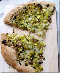 Homemade Pizza With Onions And Zucchini