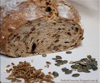 Sourdough Bread With Caramelized Leaks And Seeds