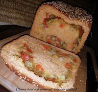 Tomato Bread Kneaded And Baked In Bread Machine