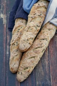 Wild Rice And Onion Baguettes