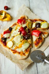 Roasted Veggie Pizza From Scratch