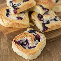 Blueberry And Cream Cheese Danish Scrolls